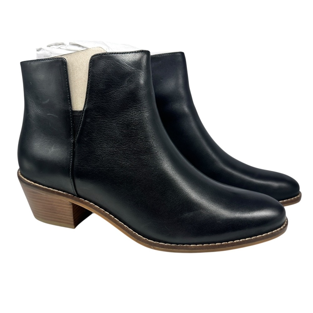 NEW Cole Haan Abbot Bootie Black Leather Ankle Boots Women's Size 9‎ B D44240